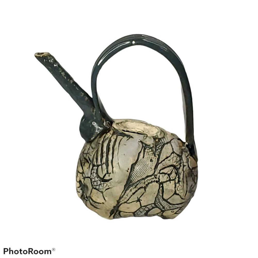 Hand Built, Heavily Textured, pottery studio art p